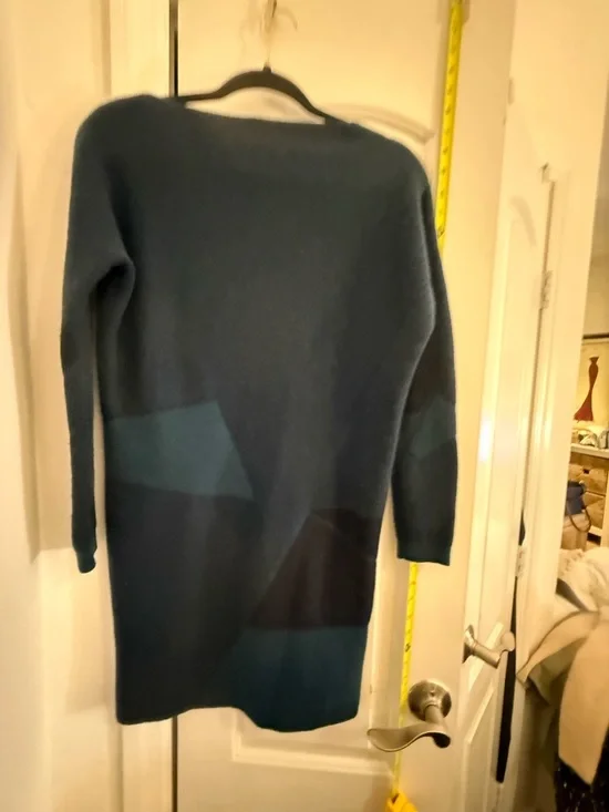 Vince Navy Blue Colorblock Sweater Dress - Picture 3 of 5